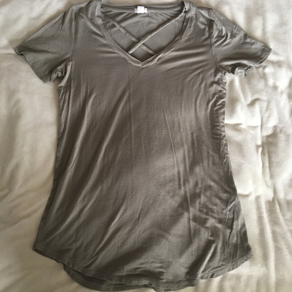 green cross strap tee